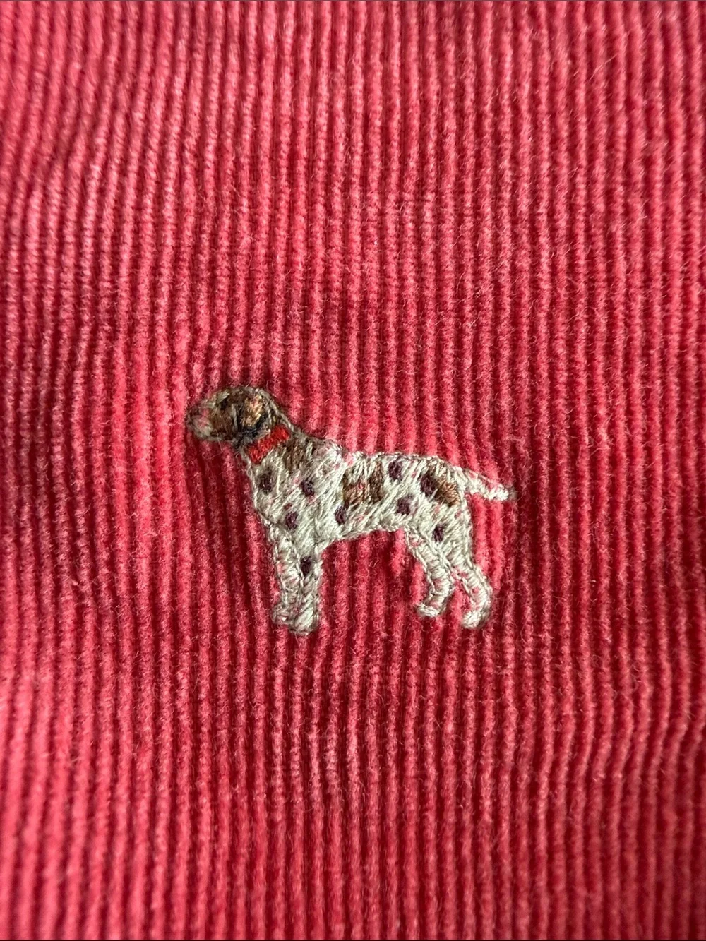Polo by Ralph Lauren Red Embroidered Dog Motif Shorts
